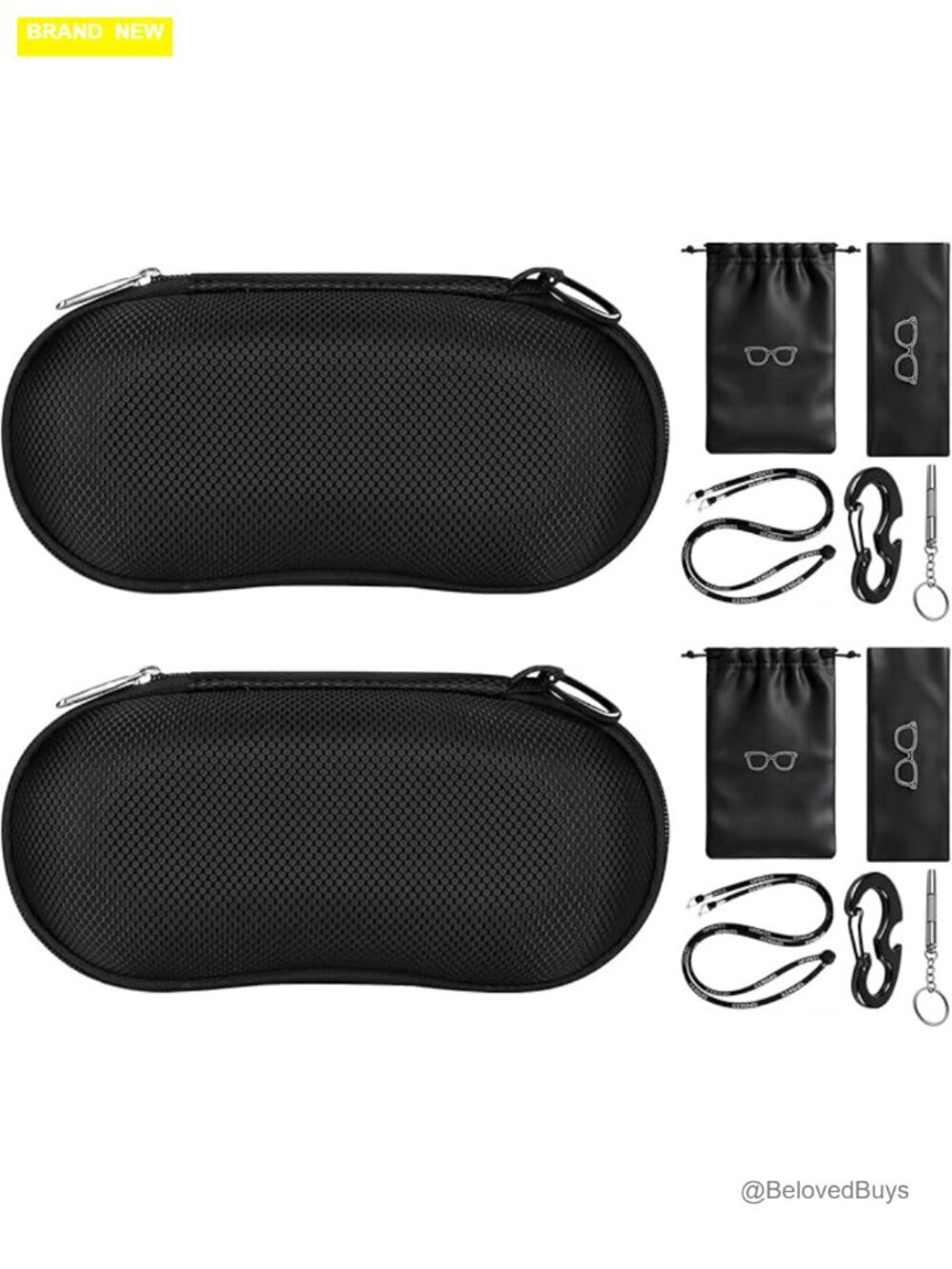 Crush Resistant Hard Shell Sunglasses Case with Zipper
